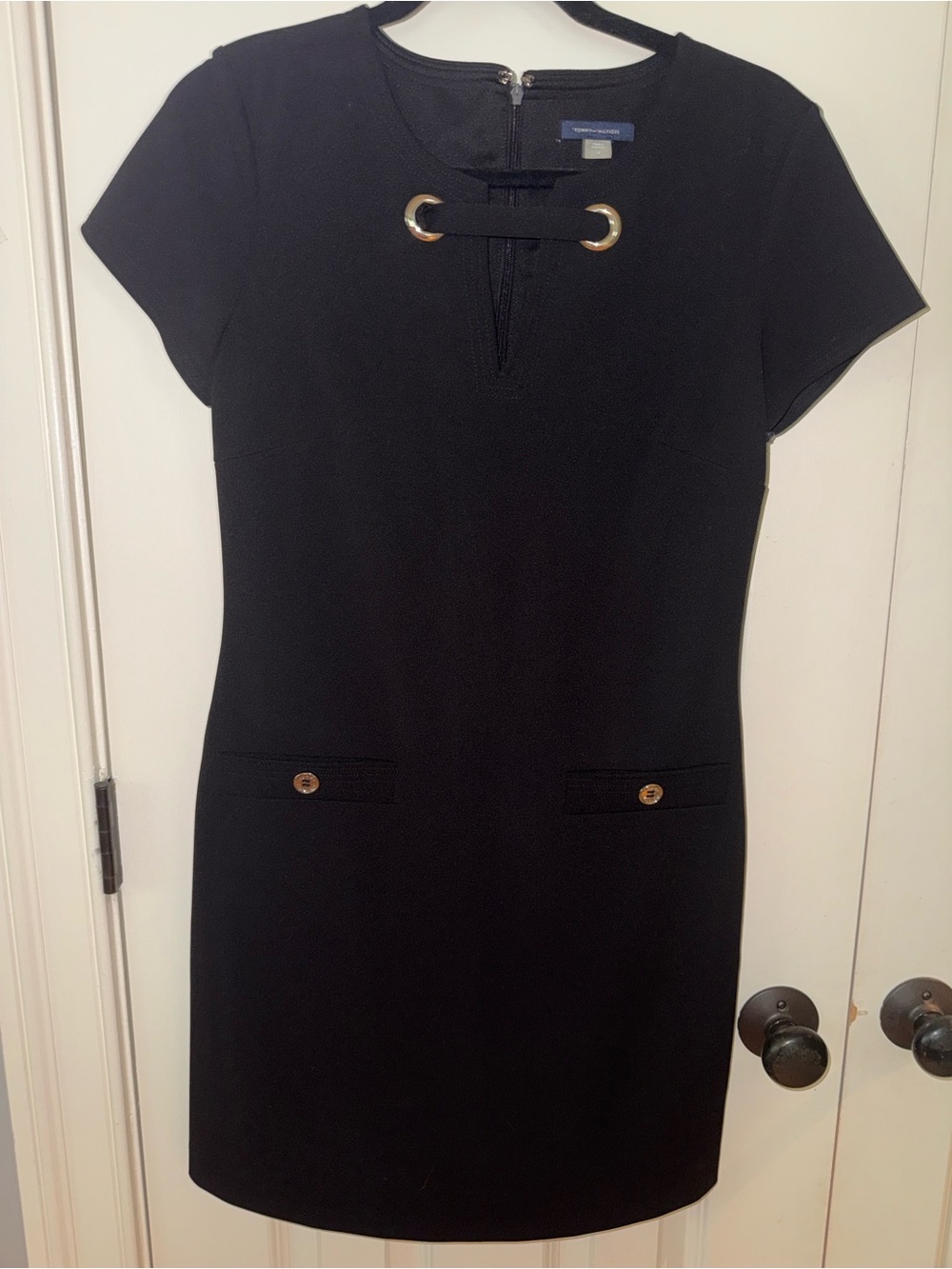 Tommy Hilfiger Black Dress with Gold Hardware